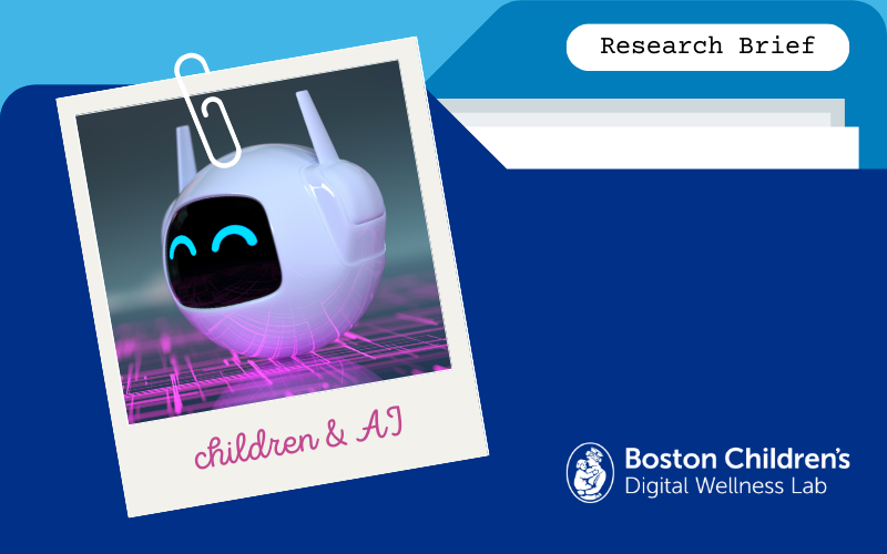 Research Brief: Children & Artificial Intelligence - The Digital Wellness  Lab